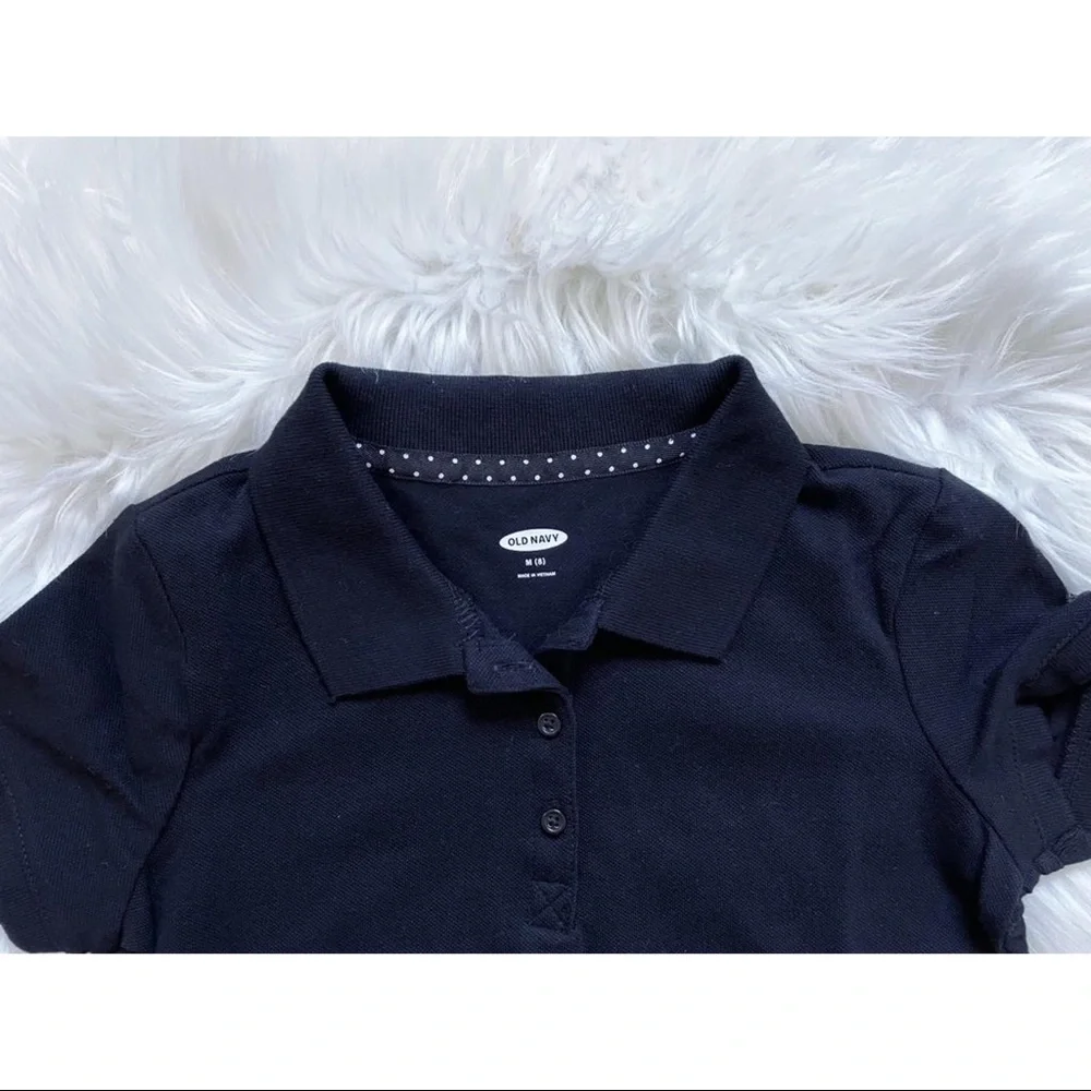 OLD NAVY Girl’s Short-Sleeve Pique Polo in Black